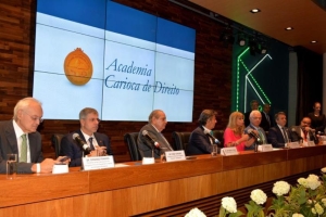 Da esq. para a dir., Fernando Fragoso, Sydney Sanches, José Roberto Tadros, Luiz Fux, Rita Cortez, Alexandre de Souza Agra Belmonte, Marcello Oliveira e André Meira