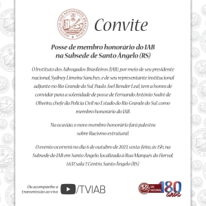 Posse de Membro honorário do IAB na Subsede de Santo Angelo (RS)