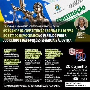 IAB - Webinar Papo com o IAB VIII Seminário da Comissão de Direito Constitucional do IAB