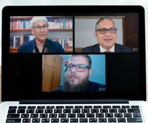 A partir do alto à esquerda, no sentido horário, Maria Aparecida Gugel Washington Luís Batista Barbosa e Thiago Celli Moreira de Araújo