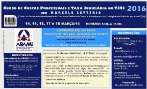 Ciclo de Custas Processuais e Taxa Judiciária no TJRJ