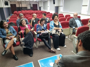  Armando de Souza à direita durante reunião do  Fórum de Monitoramento das Violações à Liberdade de Imprensa e Assédio Judicial contra Jornalistas