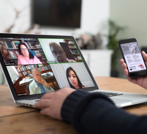 Da esq. para a dir., no alto, Leila Bittencourt e Maria Lucia Gyrão; embaixo, Francisco Amaral e Nara Ayres Britto