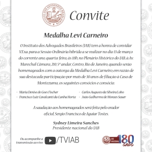 CONVITE - Medalha Levi Carneiro
