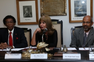 Da esq. para a dir. Nelson Joaquim, Rita Cortez e Sérgio Sant’Anna