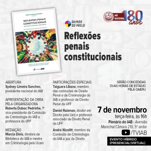 Livro que aborda violência da segurança pública será lançado no Instituto dos Advogados