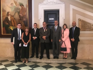 Da esq. para a dir., Luciano Bandeira, Rita Cortez, Fábio Villela, José da Fonseca Martins Junior, Jorge Felippe, Mery Bucker e Felipe Michel