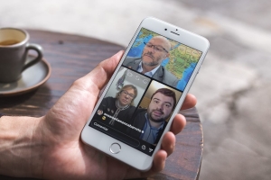 No alto, Flávio Pita; Embaixo, Ana Amélia Menna Barreto e Felipe Medon