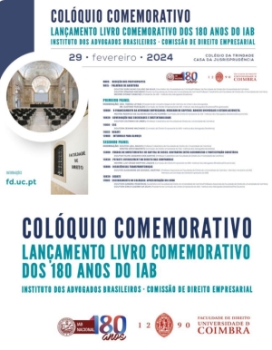 Livro que celebra 180 anos do IAB será lançado na Faculdade de Direito de Coimbra