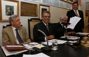 Da esq. para a dir., Jacksohn Grossman, Técio Lins e Silva, Carlos Eduardo Machado e Arnon Velmovitsky.