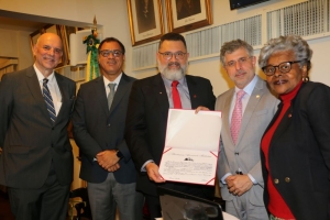 Da esq. para a dir., Ricardo Furtado, Jorge Folena, André Vinícius Guimarães de Carvalho, Sydney Sanches e Edmée da Conceição Ribeiro Cardoso