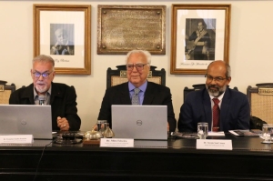 Da esq. para a dir., Francisco Carlos Teixeira, Miro Texeira e Sérgio Sant’Anna