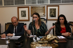 Da esq. para a dir., Alexandre Atheniense, Adriana Brasil Guimaraes e Fernanda Sauer