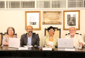 Da esq. para a dir., Glória Maria Moraes da Costa, Sérgio Sant’Anna, Elian Araújo e Fernando Almeida