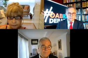 A partir do alto, à esquerda, no sentido horário, Rita Cortez, José Júnior e Carlos Roberto de Siqueira Castro 