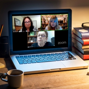 A partir do alto à esquerda, no sentido horário, Leila Maria Bittencourt da Silva, Rita Cortez e Maria Lucia Gyrão