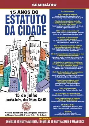 Seminário 15 anos do Estatuto da Cidade