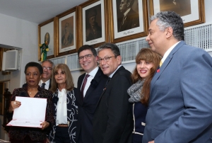 Da esq. para a dir., Ivone Caetano, André Fontes, Rita Cortez, Luciano Bandeira, Antonio Laért Vieira Junior, Kátia Tavares e Humberto Adami