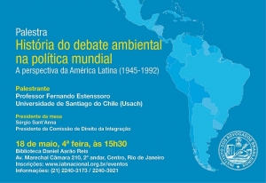 Palestra História do debate ambiental na política mundial - A perspectiva da América Latina (1945-1992)