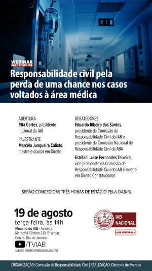 Responsabilidade civil em casos da área médica será tema de debate no IAB