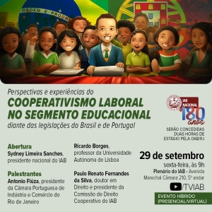 Professor de Lisboa fará palestra no IAB sobre cooperativismo laboral no segmento educacional