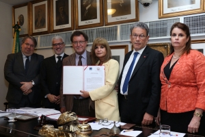 Da esq. para a dir., Carlos Japiassú, Carlos Eduardo Machado, John Vervaele, Rita Cortez, Antonio Laért Vieira Junior e Adriana Brasil Guimarães