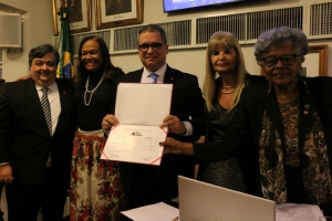 Da esq. para a dir., Bernardo Gicquel, Maria Elizabeth da Silva Nunes, Francisco da Cunha e Silva Neto, Rita Cortez e Edmée da Conceição Cardoso