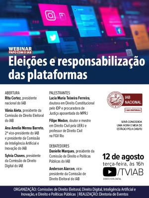 IAB promove debate sobre problemáticas do processo eleitoral e responsabilização das plataformas