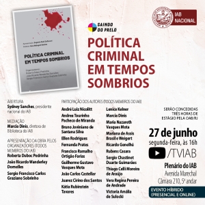[Saindo do Prelo] Política Criminal em tempos sombrios