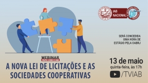 IAB promove debate sobre a nova lei de licitações, na próxima quinta-feira, às 17h 