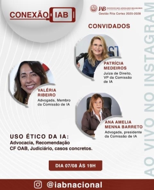 Live no Instagram do IAB terá como tema o uso ético da inteligência artificial no Direito