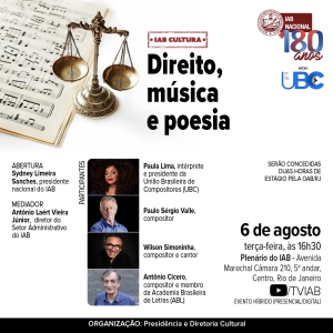 IAB | IAB CULTURAL - Direito , música e poesia