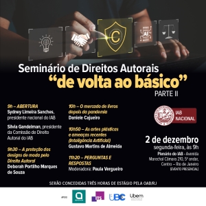 Seminário de Direitos Autorais - &quot;de volta ao básico&quot; - PARTE II