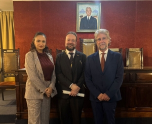  Da esq. para a dir., Bruna Martins, Bruno Cerqueira e João Henrique de Orléans e Bragança