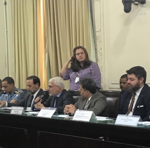 Carlos Eduardo Machado no momento da sua intervenção nos debates na Alerj