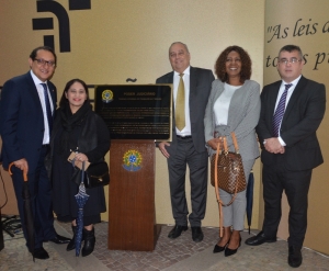 Da esq. para a dir., Daniel Apolônio Vieira, Zenaide Alves, Marcelo Antero de Carvalho, Mônica Alexandre Santos e Fábio Goulart Villela