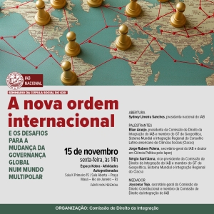 Seminário da Cúpula Social do G20 contará com palestras de membros do IAB