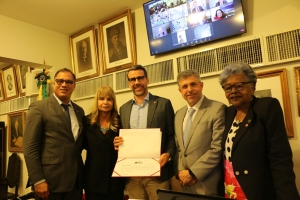 Da esq. para a dir., Jorge Rubem Folena, Rita Cortez, Pedro Ricardo Castanheira, Sydney Sanches e Edmée da Conceição Cardoso