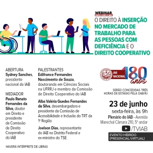 Inserção de pessoas com deficiência no mercado de trabalho será tema de palestra no IAB
