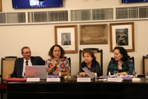 Da esq. para a dir., João Carlos Castellar, Luciana Boiteux, Glória Márcia Percinoto e Leila Linhares Barsted