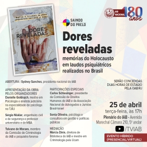 IAB lança livro que reúne laudos psiquiátricos de sobreviventes do Holocausto