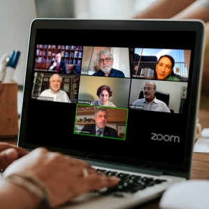 Em cima, da esq. para a dir., Paulo Fernando Pinheiro Machado, Sergio Florêncio e Marcia Dinis; no meio, da esq. para a dir., Paulo Roberto de Almeida, Sandra Daher e Majid Abaeian; embaixo, Sydney Sanches