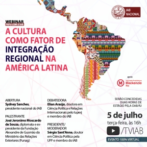 A Cultura como fator de integração na América Latina será tema de debate na terça