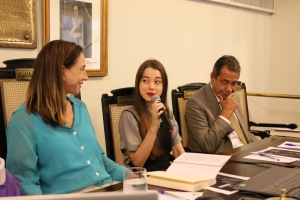 Da esq. para a dir., Marcia Dinis, Julia Barandier e Alexandre Dumans