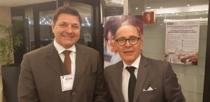 Cláudio Carneiro e o presidente do Cesa, Carlos José Santos da Silva