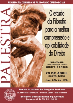 Palestra O estudo da Filosofia para a melhor compreensão e aplicabilidade do Direito