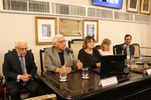 Da esq. para a dir., Sérgio Ferraz, Manoel Messias Peixinho, Ana Amelia Menna Barreto, Ana Tereza Basílio e André Saddy