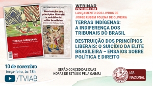 IAB promove o lançamento de dois livros do diretor Jorge Rubem Folena de Oliveira, na terça-feira