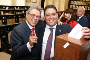 Técio Lins e Silva e o presidente da OAB/RJ, Felipe Santa Cruz