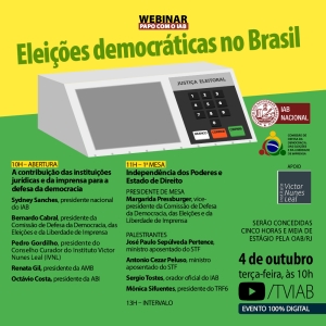 Debate no IAB sobre eleições democráticas terá presença de ex-ministros do STF